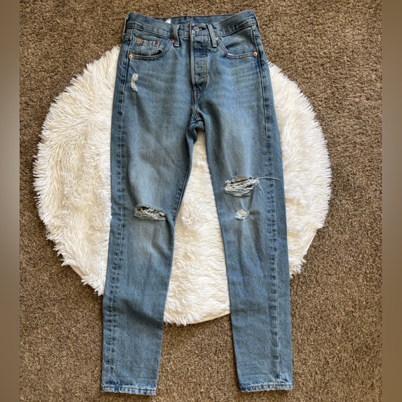 Levi’s 501 Jeans Button Fly Womens Size 25 - Picture 1 of 10